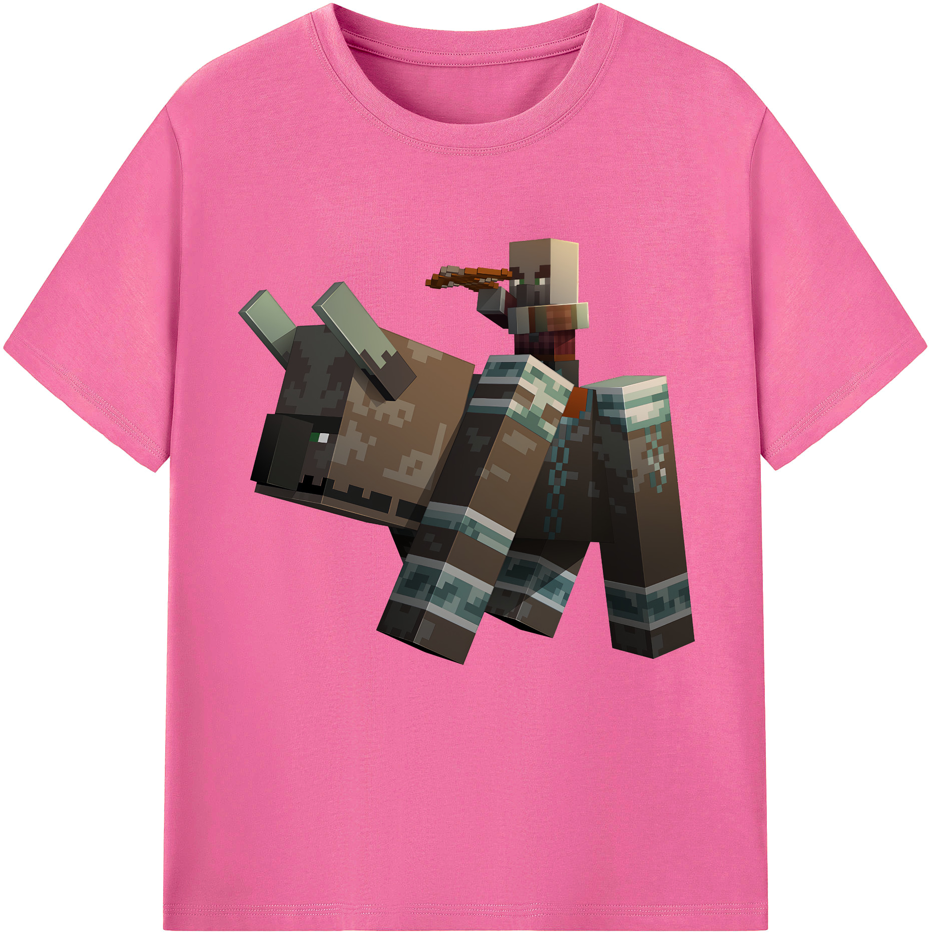 （画像用） マインクラフト ブロックの世界 Minecraft MC Block world レディースカジュアルプリントTシャツ（綿100％）